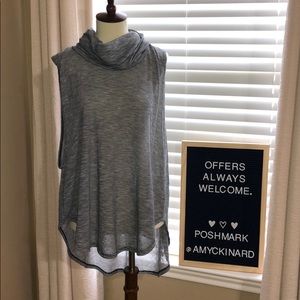 Cowl neck sleeveless blouse